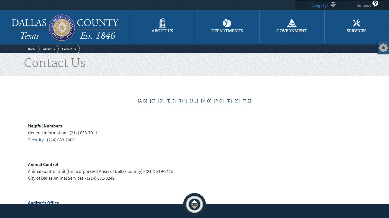 Contact Us - Dallas County